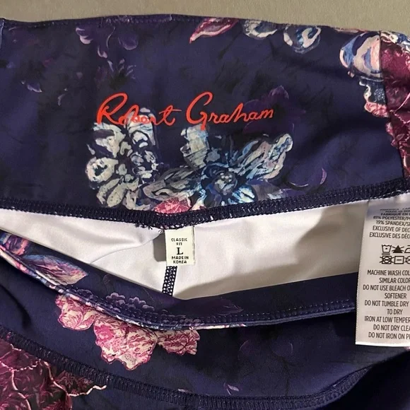 Robert Graham High-waist Leggings with Floral Print - Size L - Picture 4 of 4